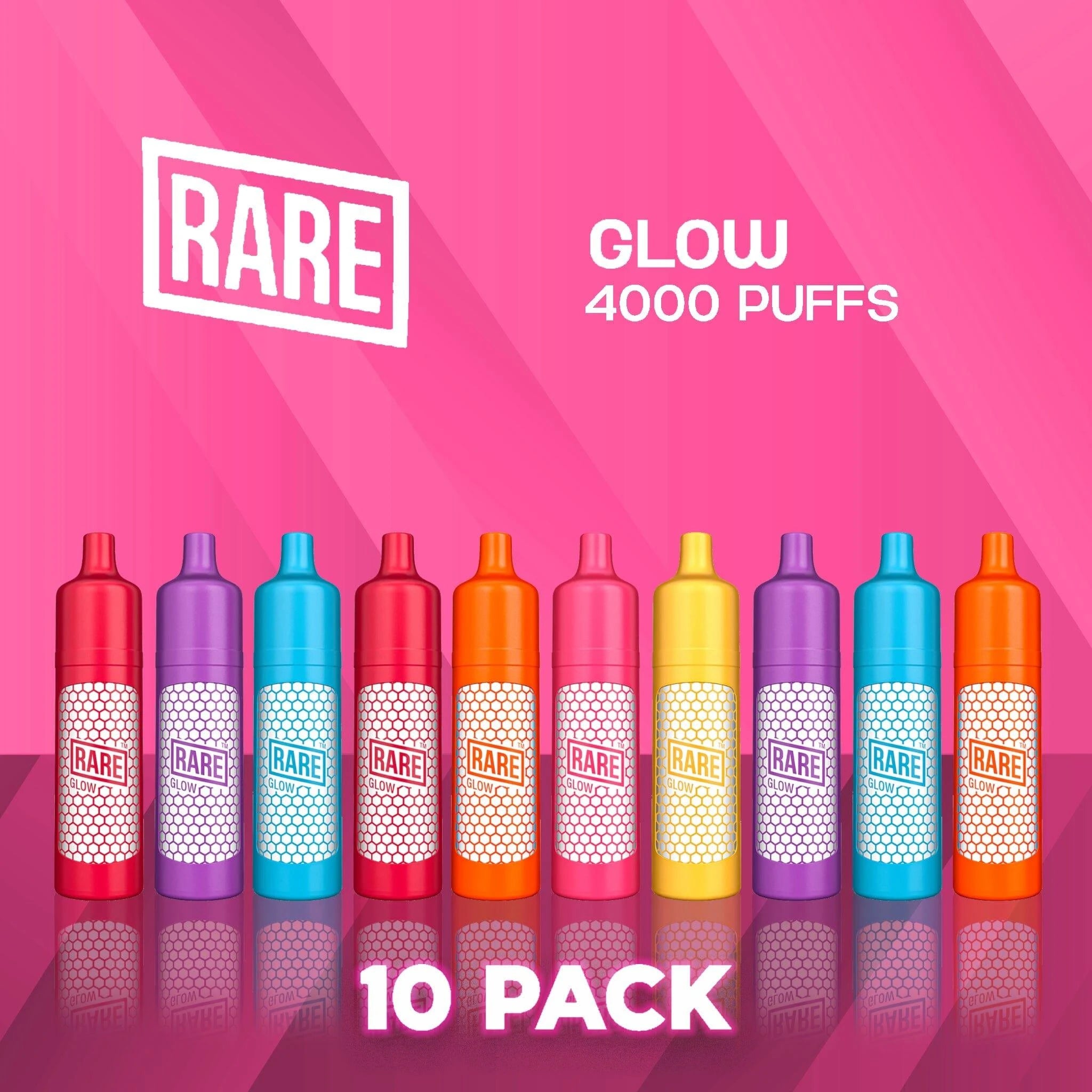 Rare Glow Mesh 4000 Puffs Disposable Vape - 10 Pack