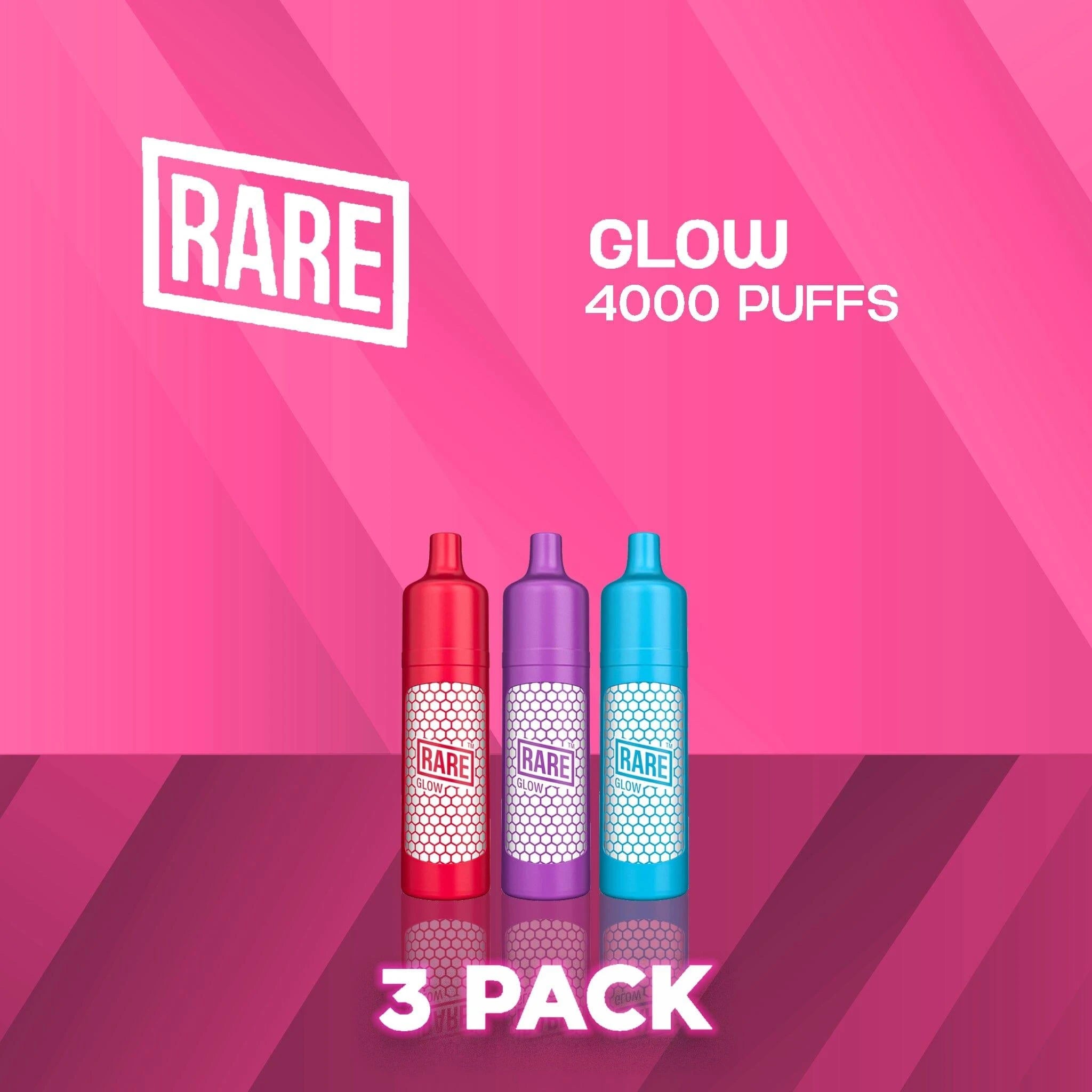 Rare Glow Mesh 4000 Puffs Disposable Vape - 3 Pack