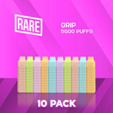 Rare Grip 5500 Puffs Disposable Vape - 10 Pack-