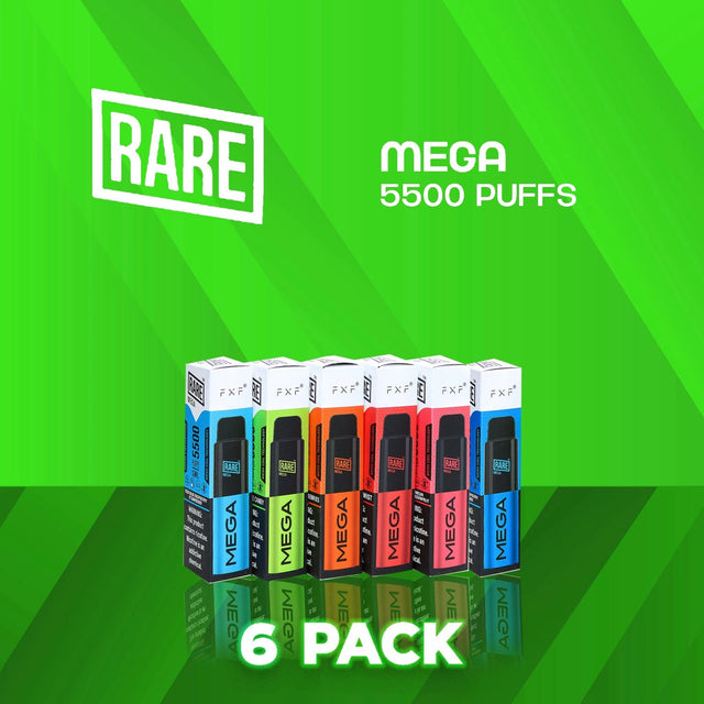 Rare Mega Mesh 5500 Puffs Disposable Vape - 6 Pack-