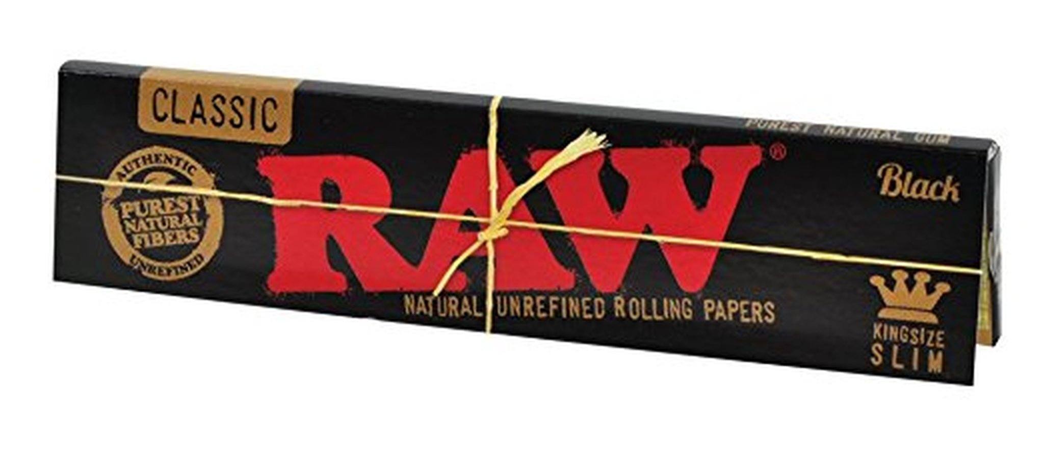Raw Black King Size Rolling Paper - Full Box of 50 Packs