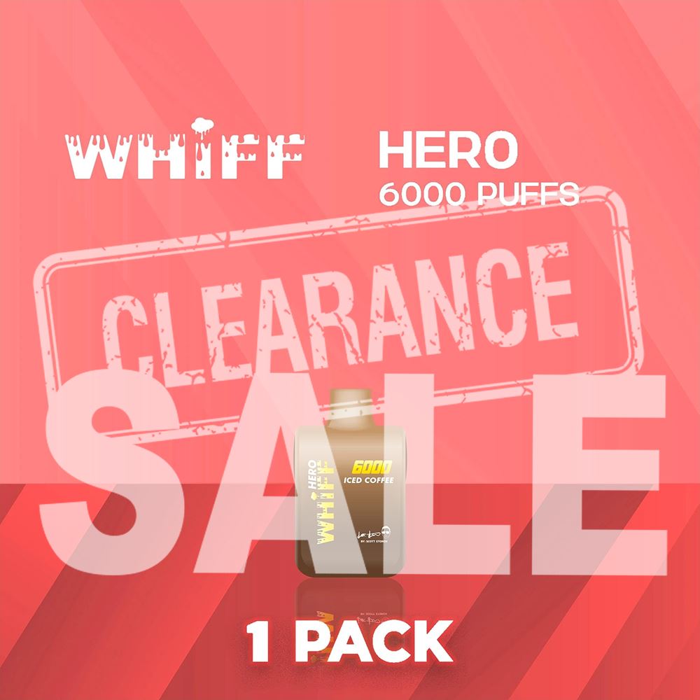 Whiff Hero Disposable Vape 6000 Puffs - 1 Pack