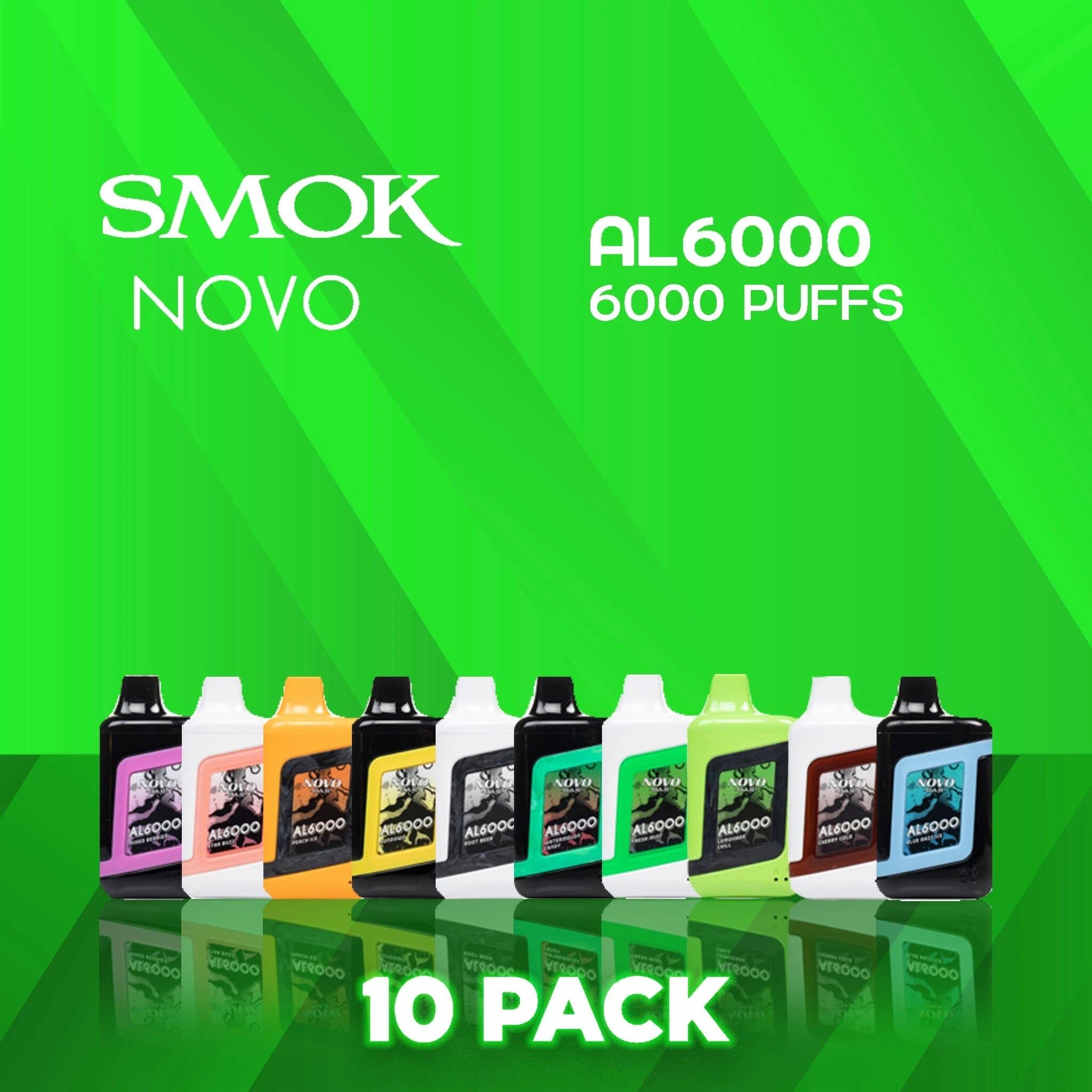 Smok Novo Bar AL6000 Disposable Vape - 10 Pack