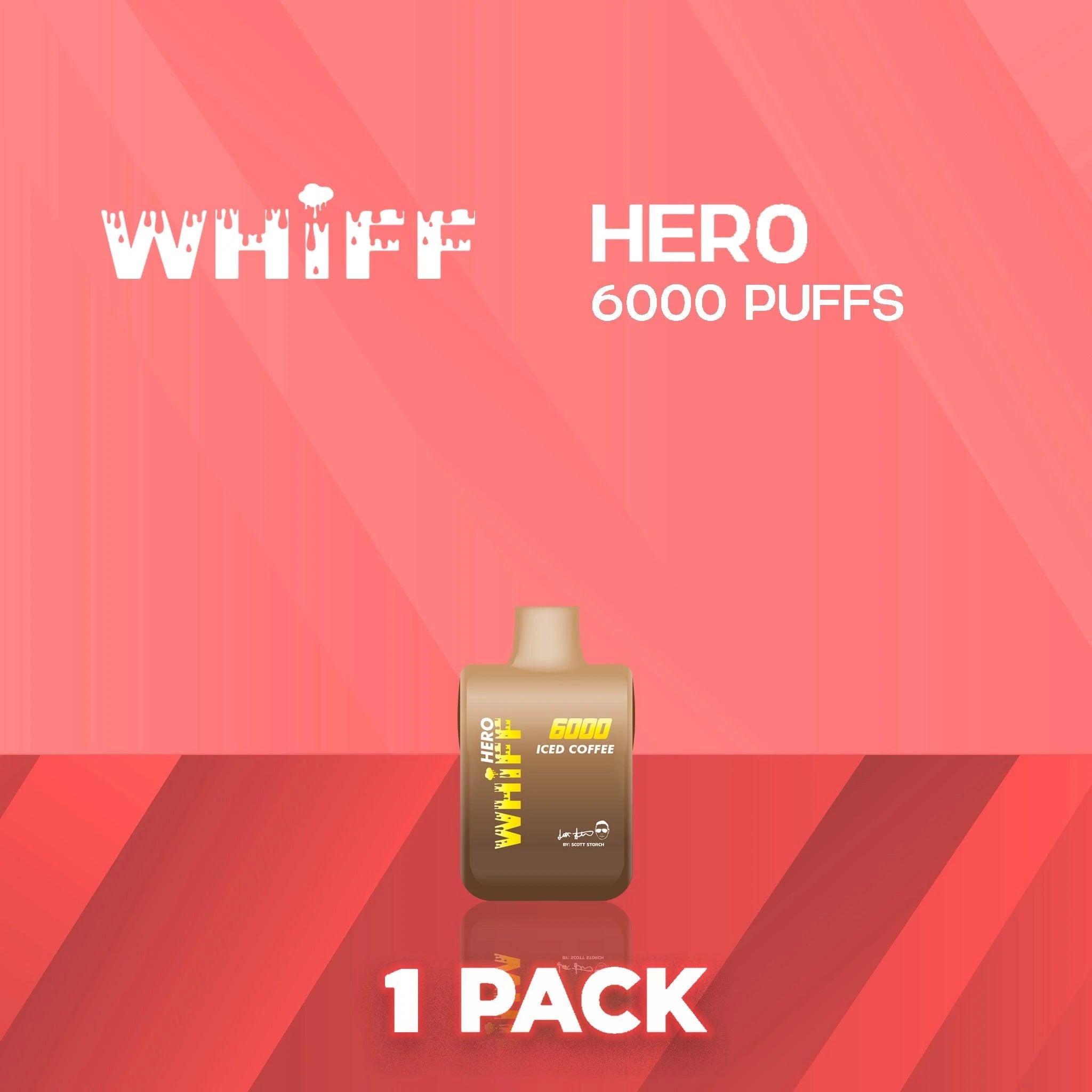 Whiff Hero Disposable Vape 6000 Puffs - 1 Pack