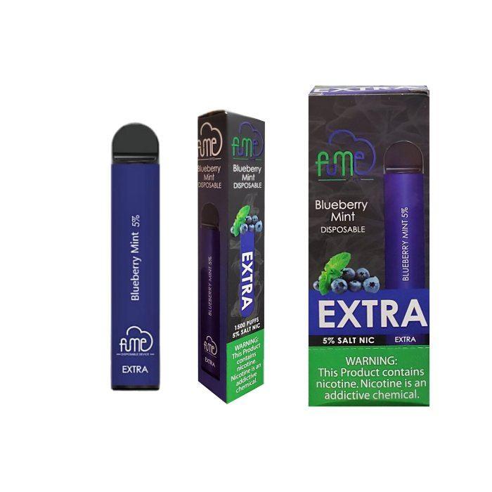3 Pack Fume Extra 1500 Puffs Disposable Vape - Blueberry Mint