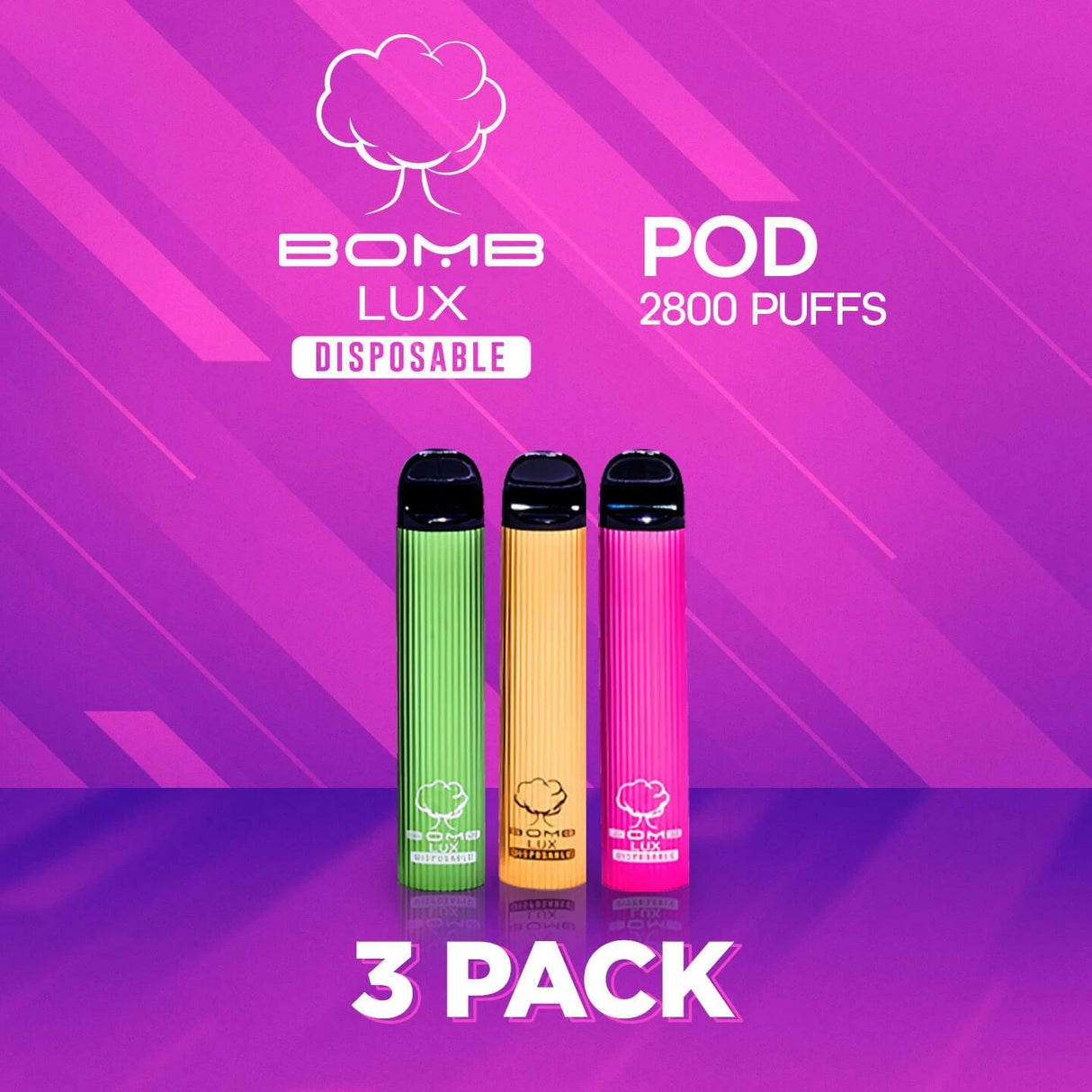 Bomb LUX Disposable Vape 2800 Puffs - 3 Pack-