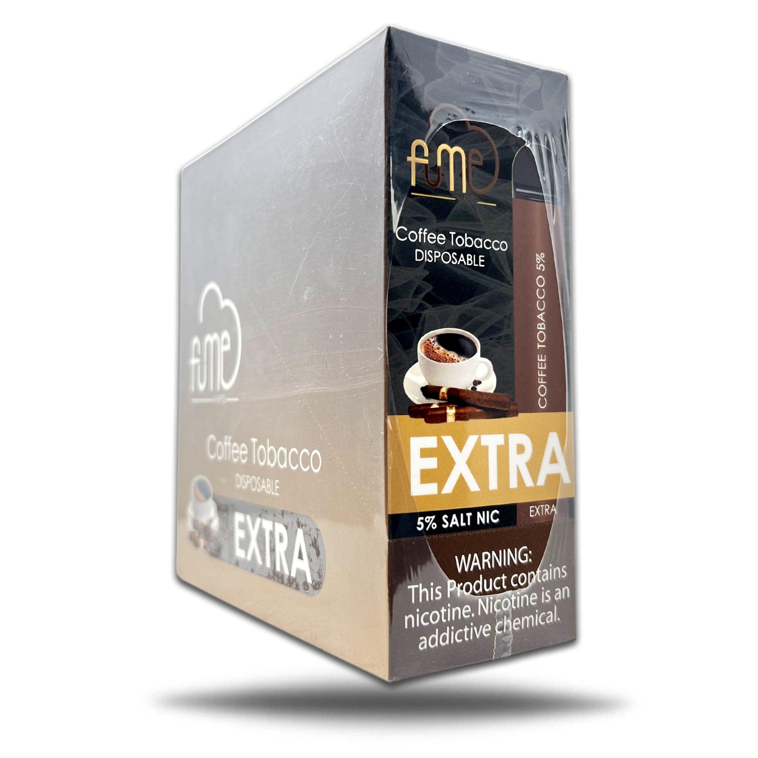 10 Pack Fume Extra 1500 Puffs Disposable Vape - Coffee Tobacco