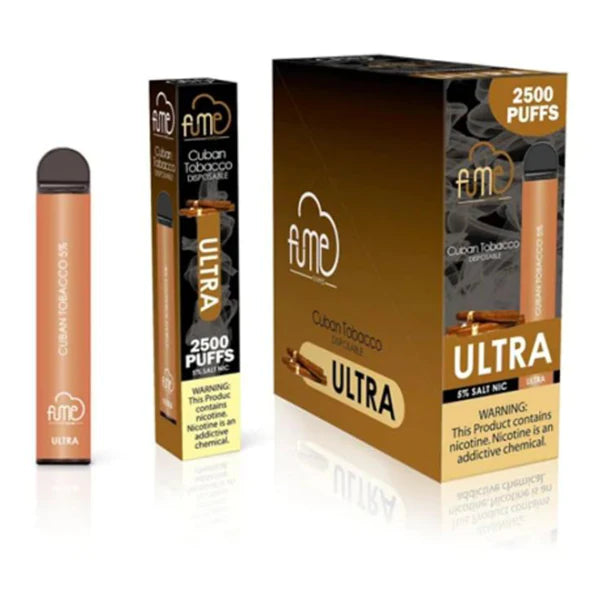 6 Pack Fume Ultra 2500 Puffs Disposable Vape - Cuban Tobacco