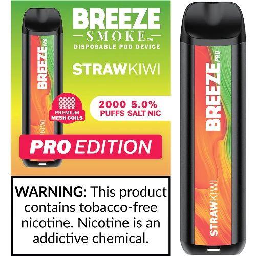 6 Pack of Breeze Pro Disposable Vape - Straw Kiwi