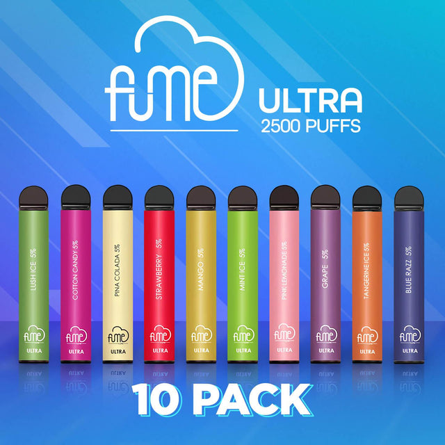 10 Pack Fume Ultra Disposable Vape 2500 Puffs