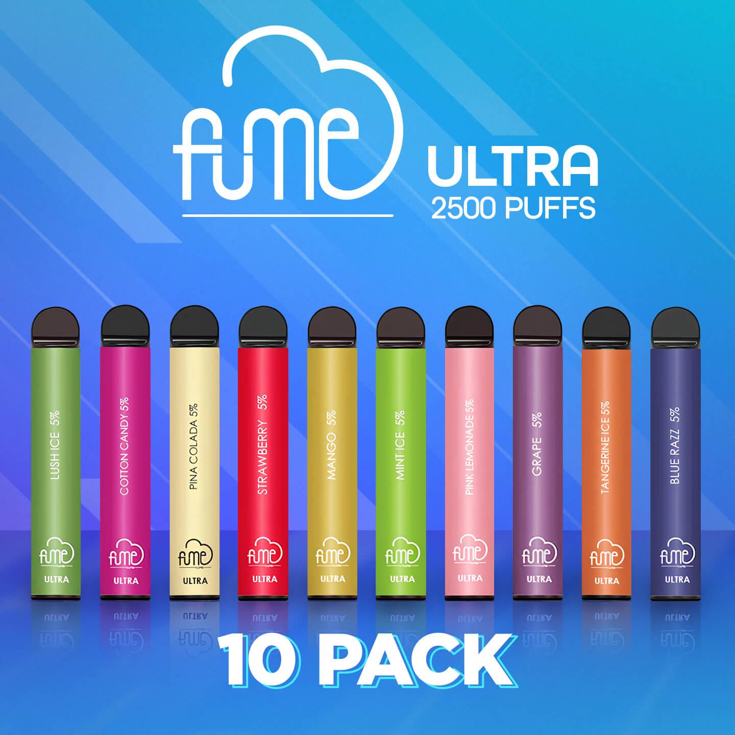 10 Pack Fume Ultra Disposable Vape 2500 Puffs - 