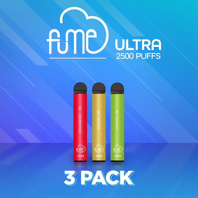 3 Pack Fume Ultra Disposable Vape 2500 Puffs - 