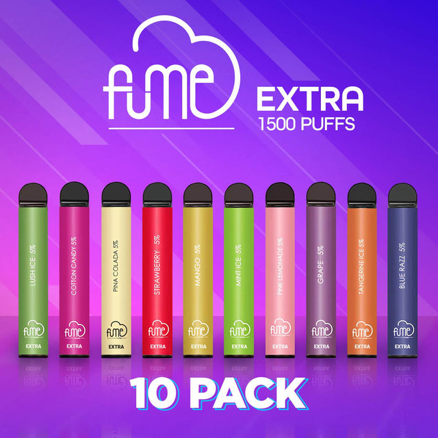 10 Pack Fume Extra 1500 Puffs Disposable Vape - 