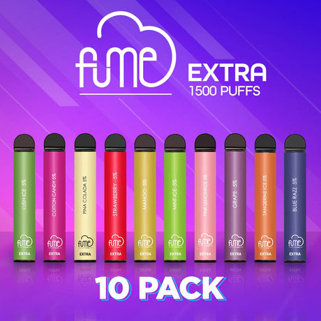 10 Pack Fume Extra 1500 Puffs Disposable Vape - 