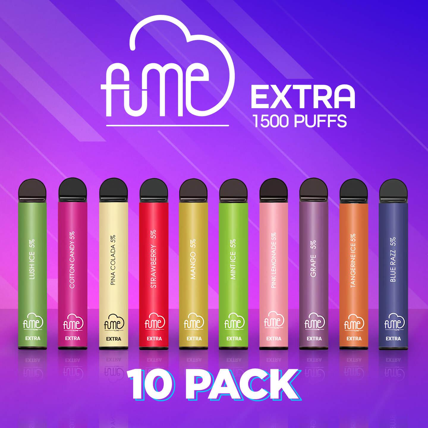 10 Pack Fume Extra 1500 Puffs Disposable Vape