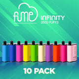 10 Pack Fume Infinity Disposable Vape 3500 Puffs - 
