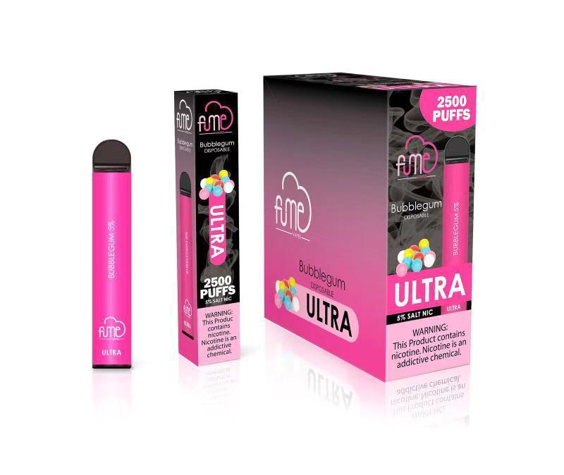 6 Pack Fume Ultra 2500 Puffs Disposable Vape - Bubble Gum