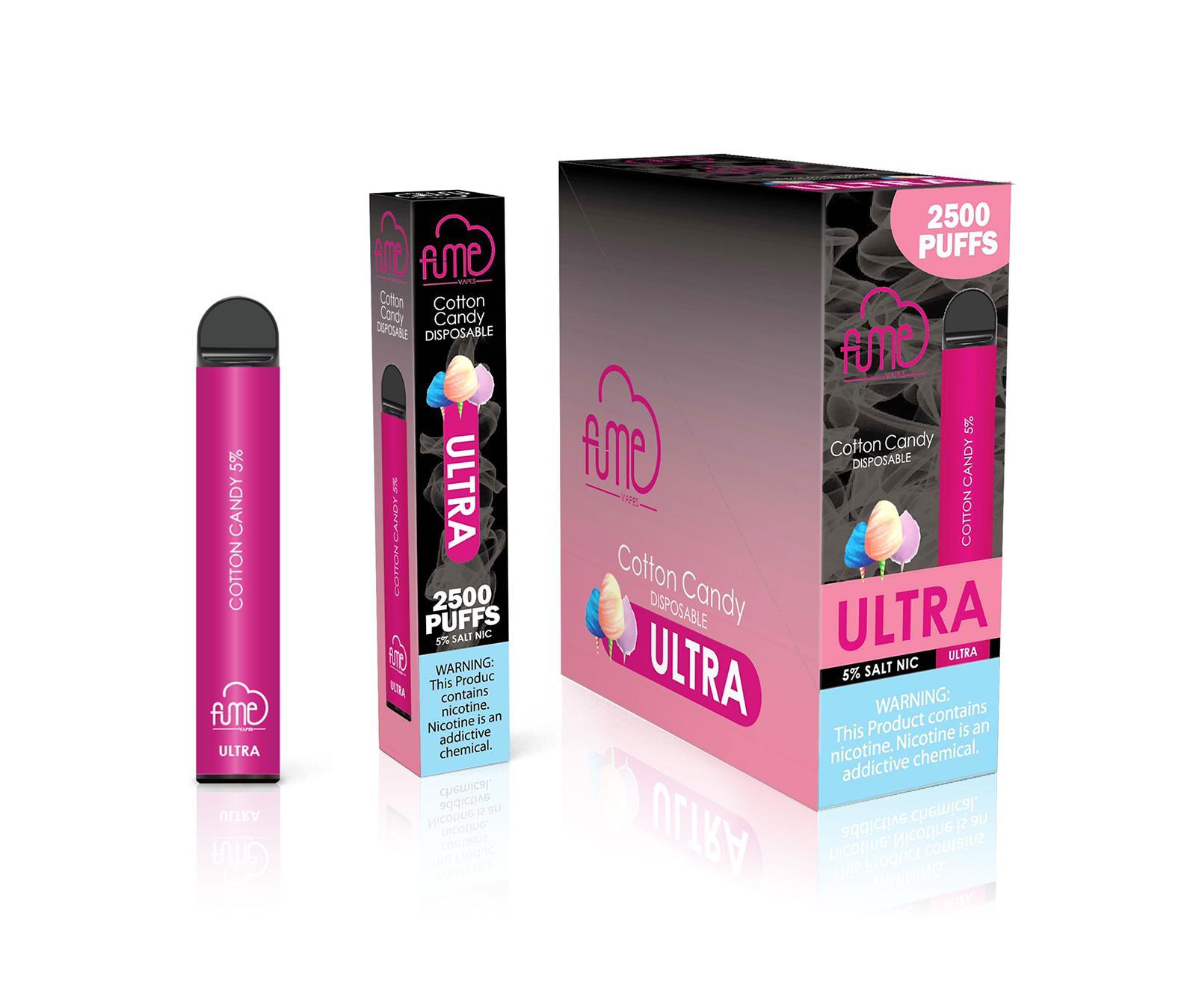 10 Pack Fume Ultra Disposable Vape 2500 Puffs - Cotton Candy