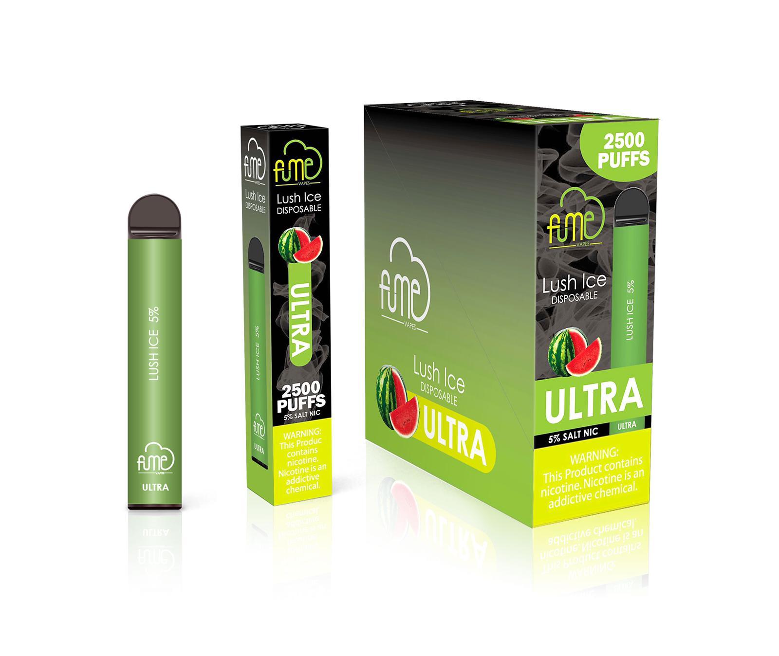 10 Pack Fume Ultra Disposable Vape 2500 Puffs - Lush ice