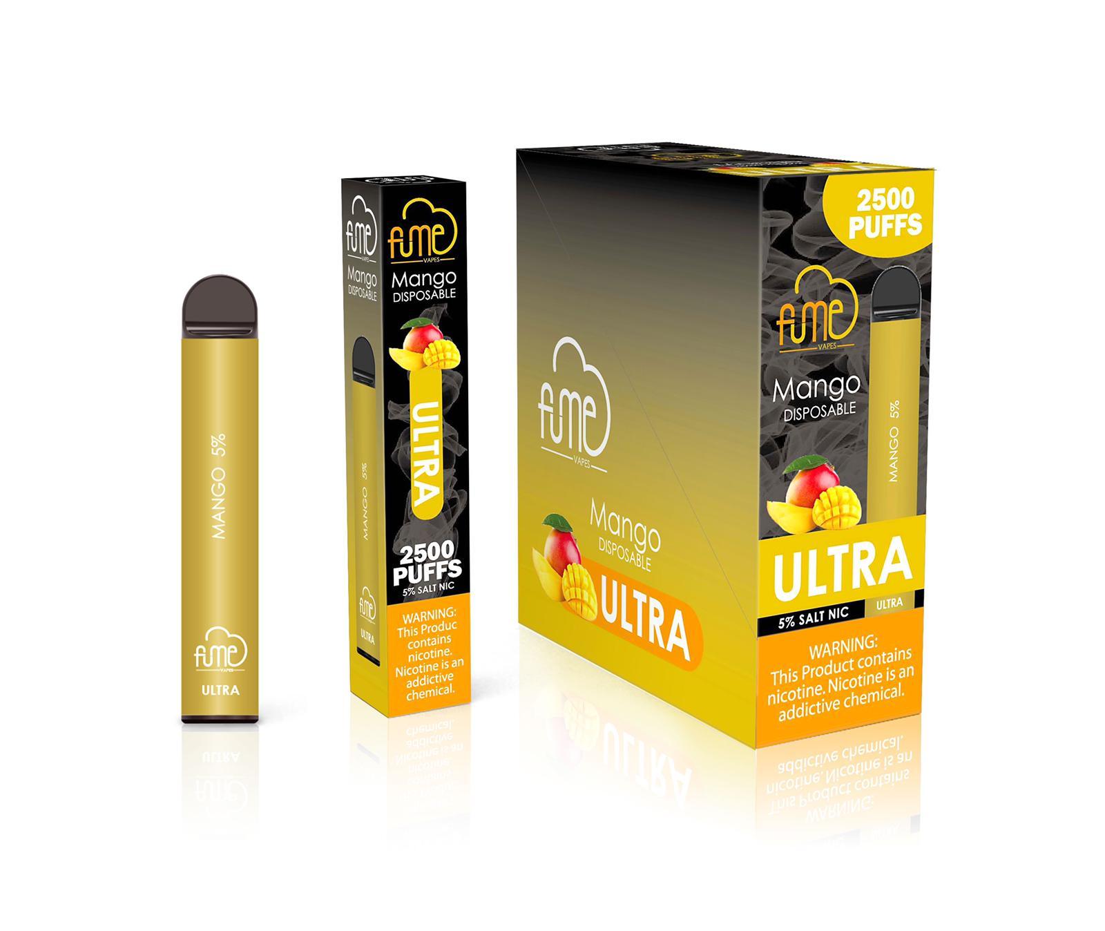 10 Pack Fume Ultra Disposable Vape 2500 Puffs - Mango