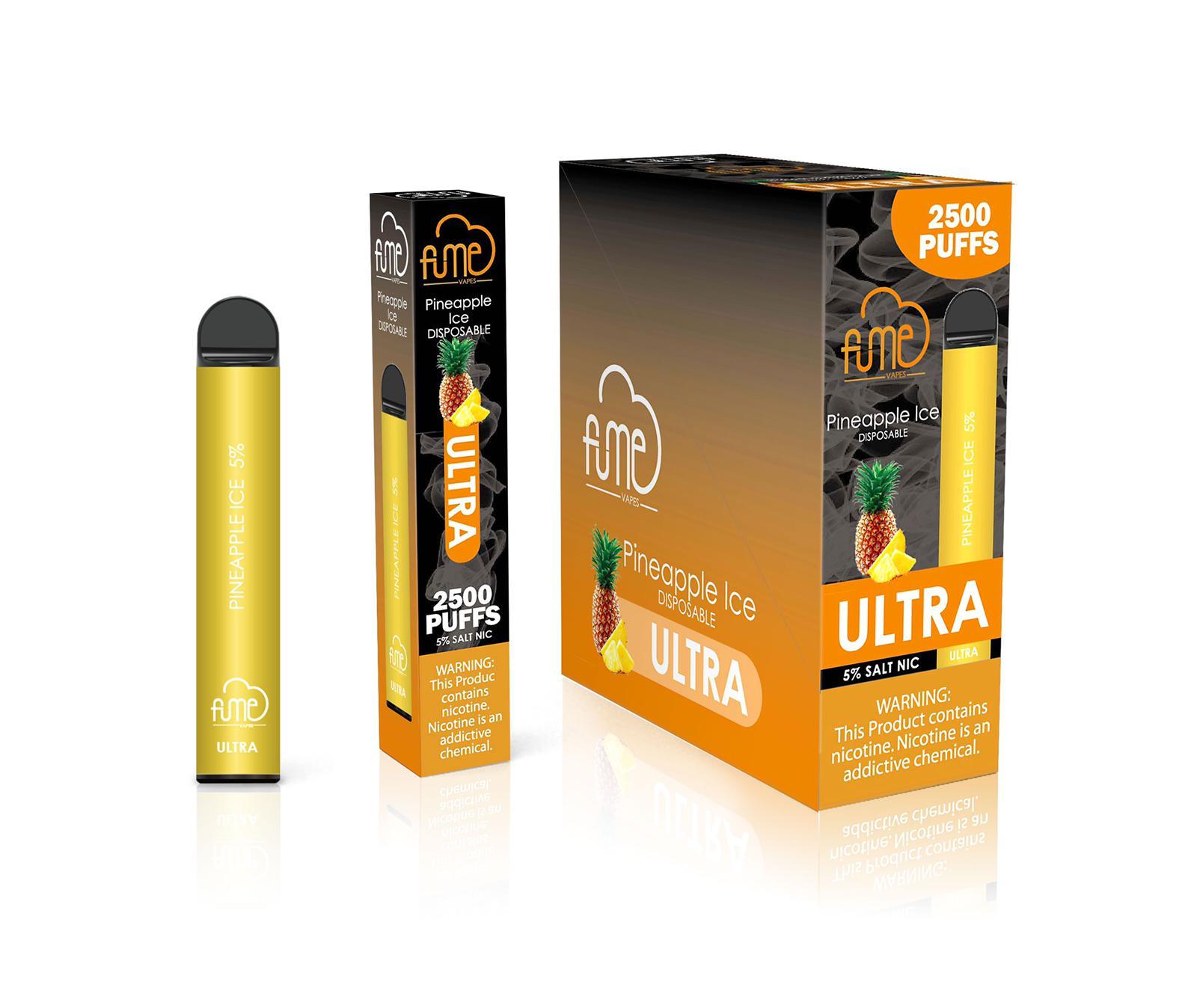 6 Pack Fume Ultra 2500 Puffs Disposable Vape - Pineapple Ice
