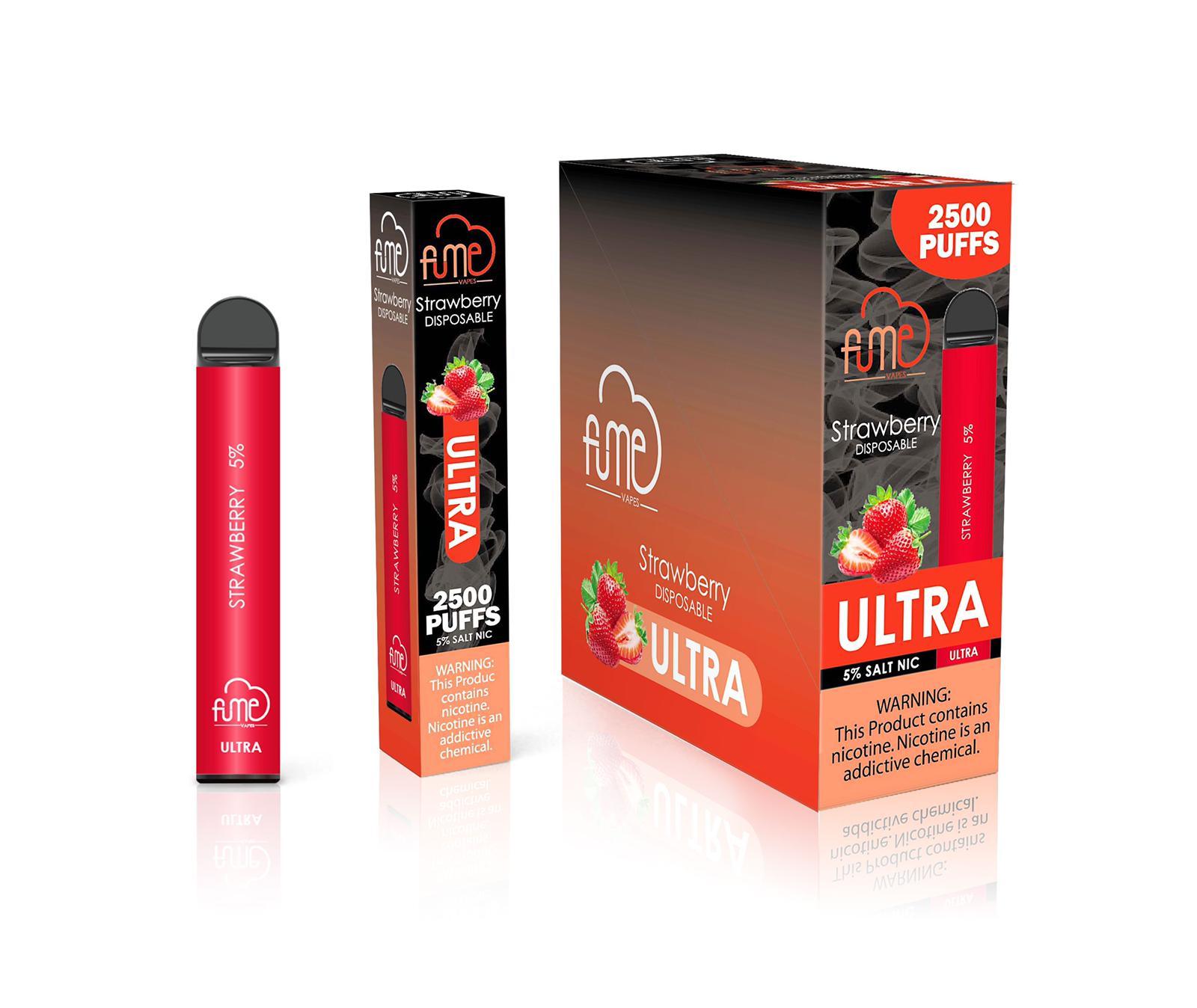 6 Pack Fume Ultra 2500 Puffs Disposable Vape - Strawberry