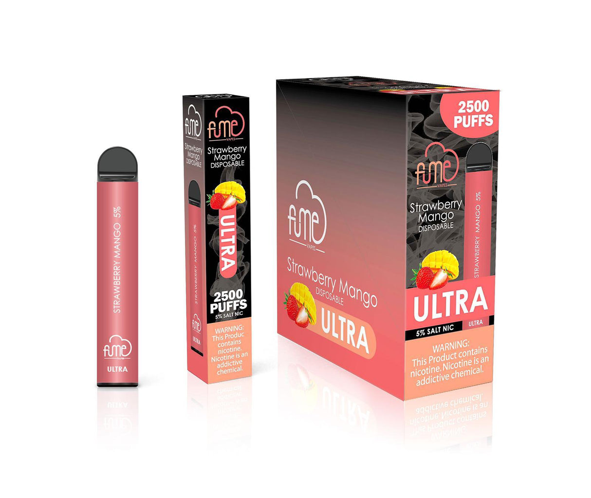 6 Pack Fume Ultra 2500 Puffs Disposable Vape - Strawberry Mango