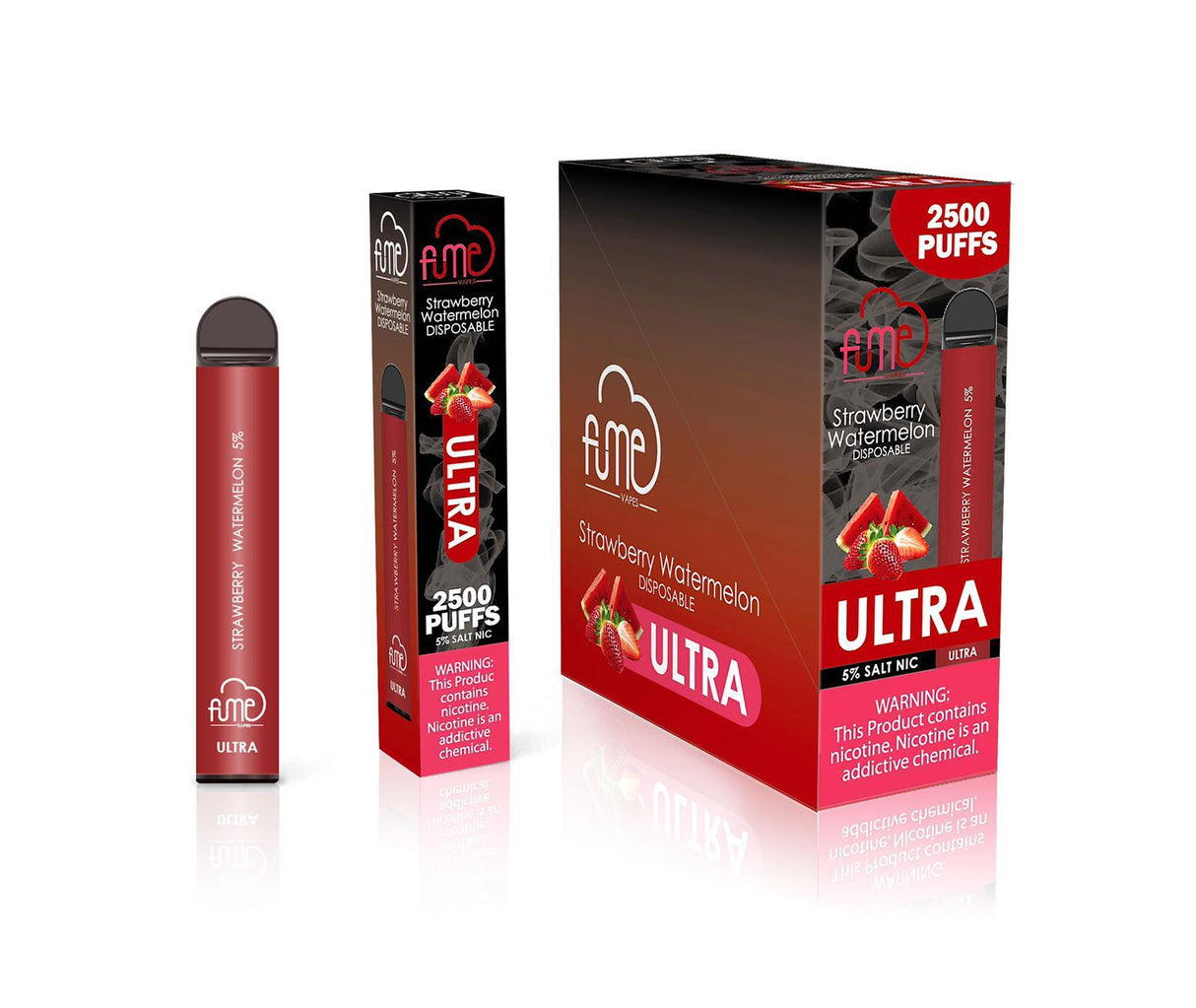 6 Pack Fume Ultra 2500 Puffs Disposable Vape - Strawberry Watermelon