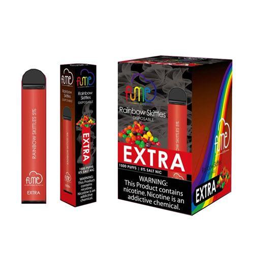 10 Pack Fume Extra 1500 Puffs Disposable Vape - Rainbow Skittles