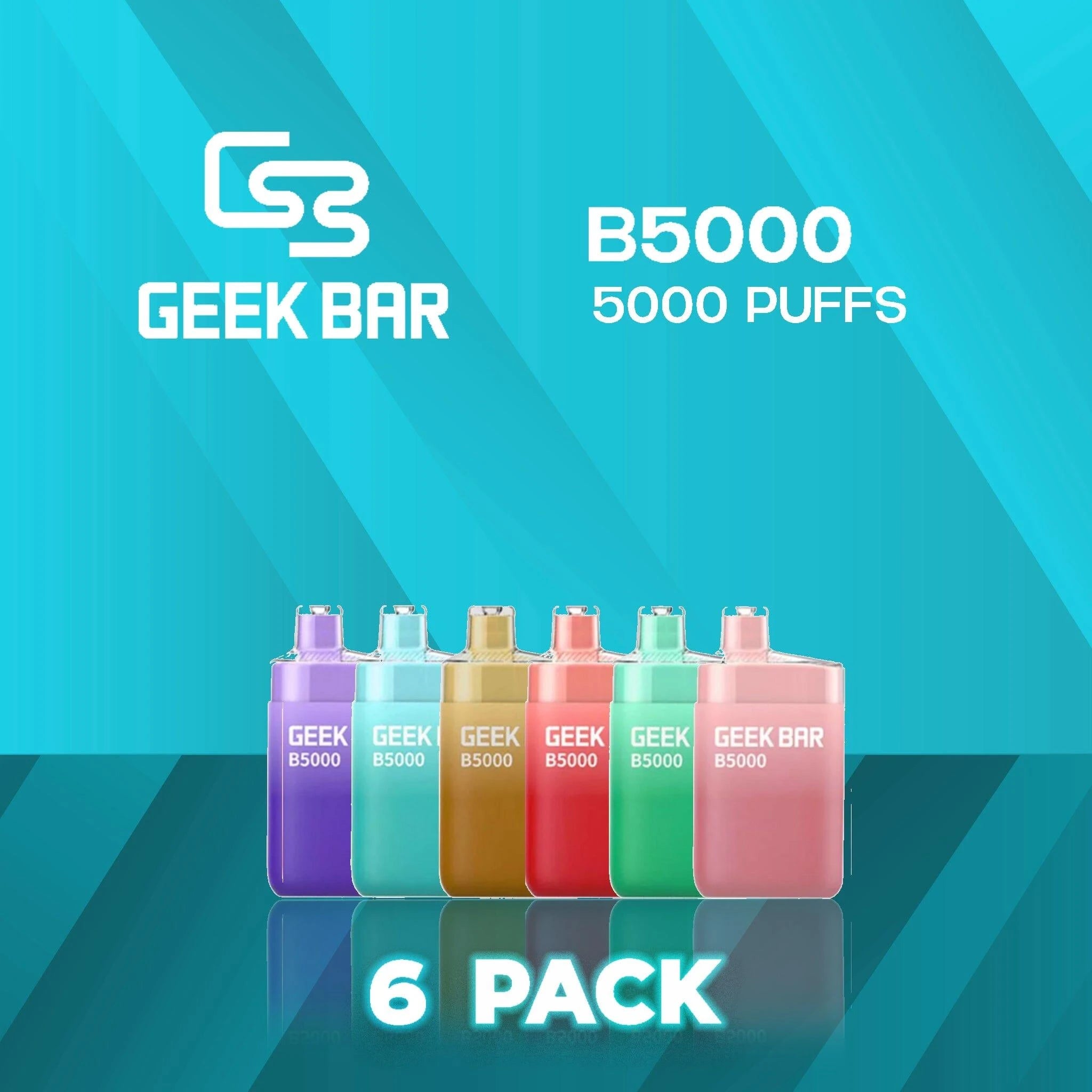 Geek Bar B5000 Disposable Vape 5000 Puffs - 6 Pack