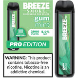6 Pack of Breeze Pro Disposable Vape - Gum Mint