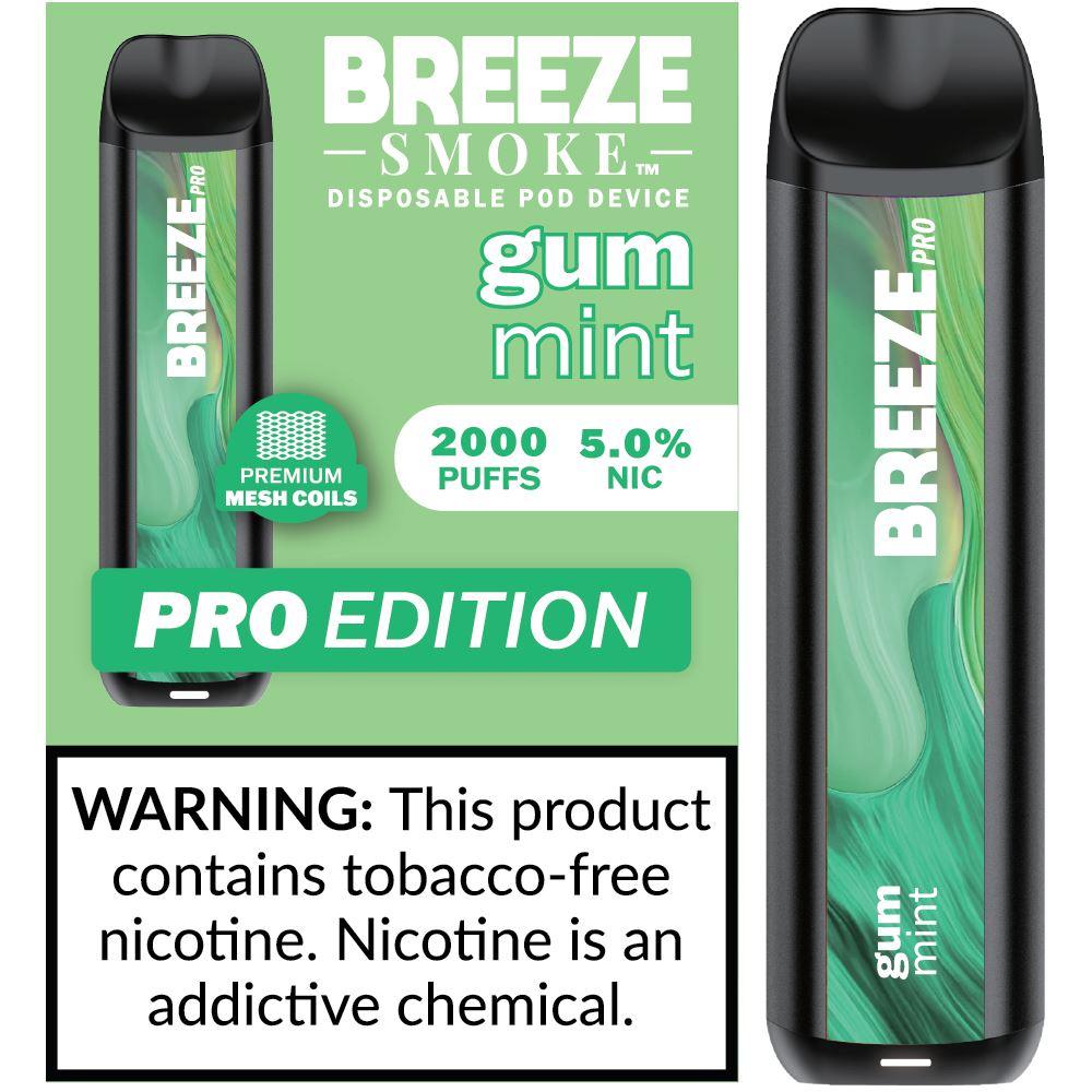 3 Pack of Breeze Pro Disposable Vape - Gum Mint