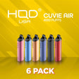 HQD Cuvie Air Disposable Vape 4000 Puffs - 6 Pack
