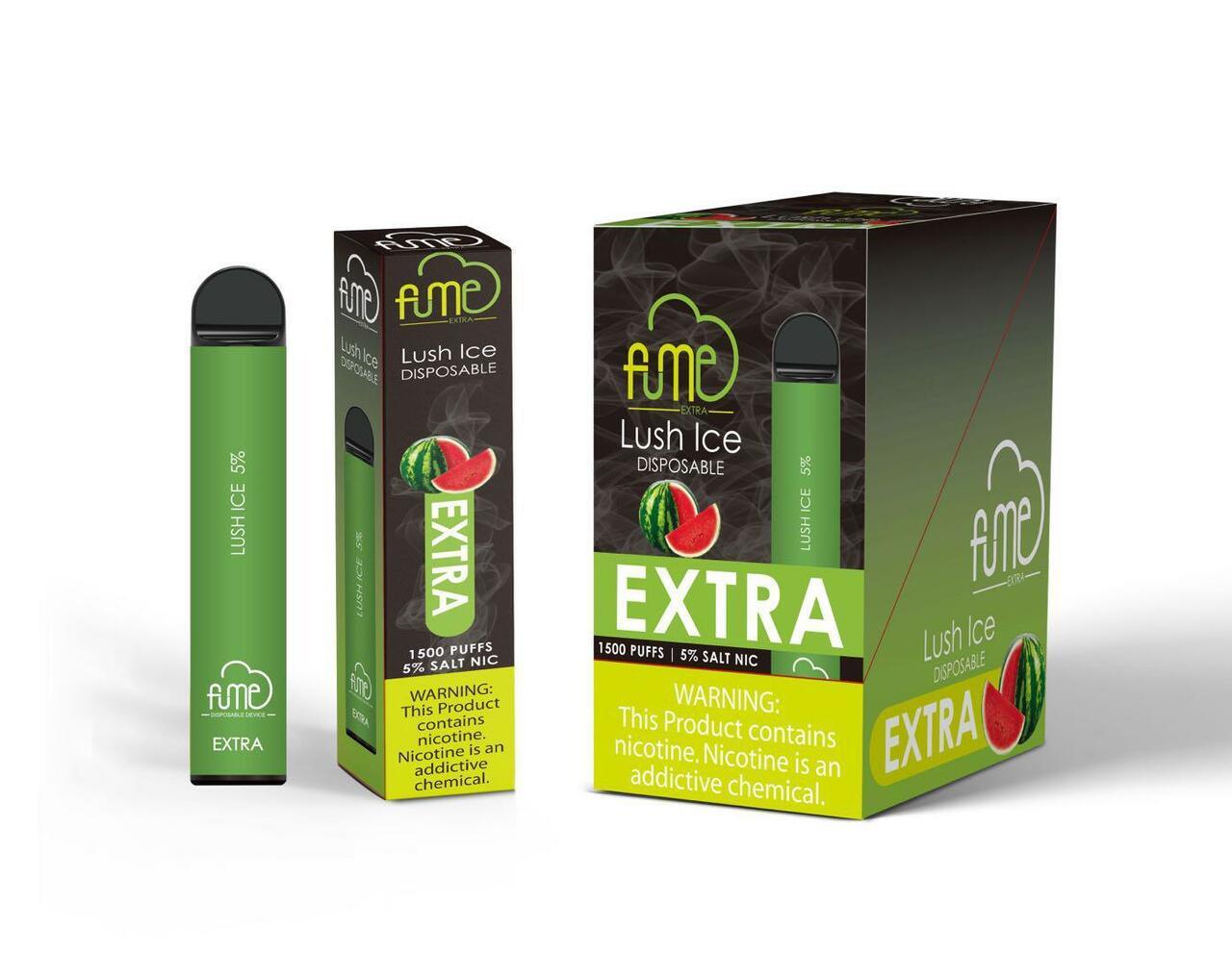 6 Pack Fume Extra 1500 Puffs Disposable Vape - Lush Ice