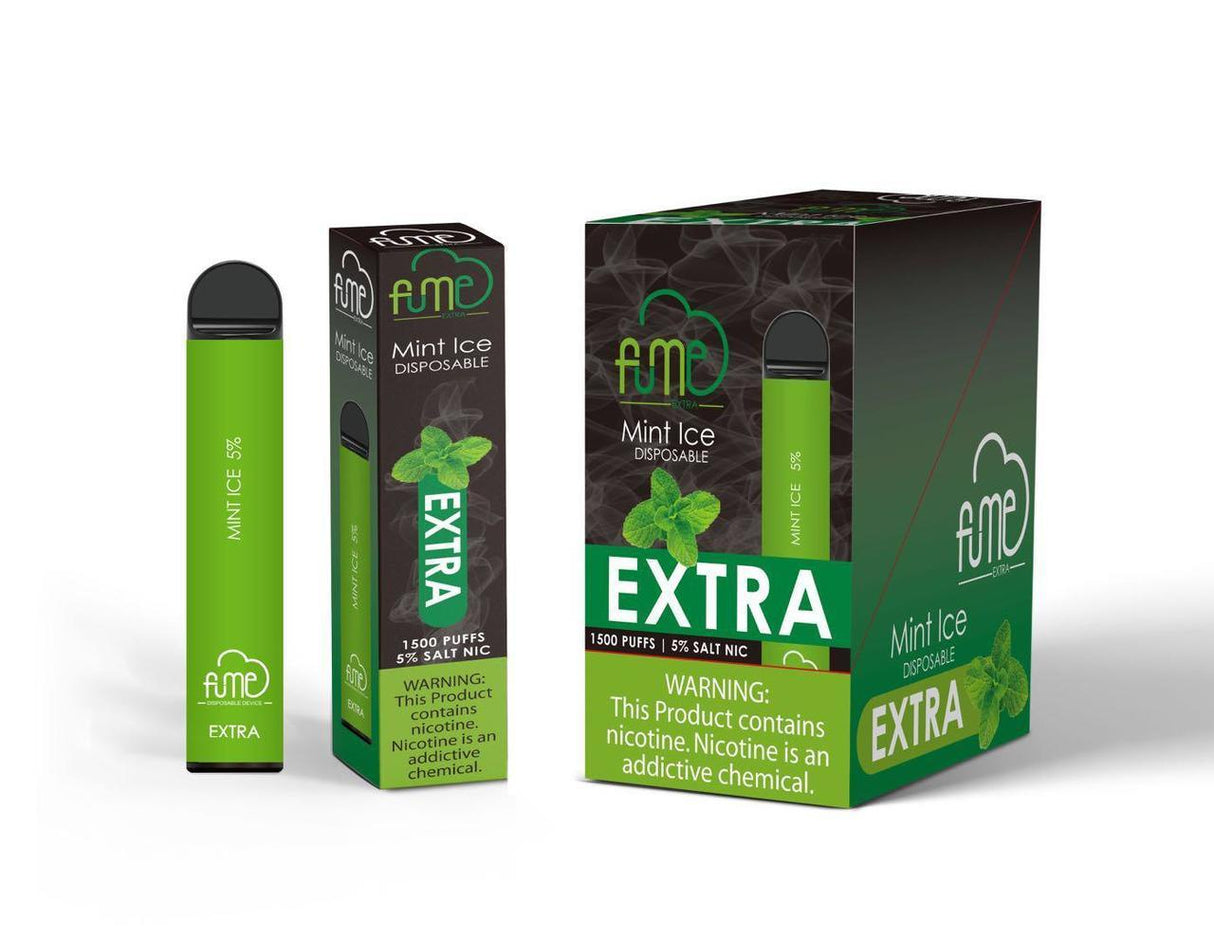 10 Pack Fume Extra 1500 Puffs Disposable Vape - Mint