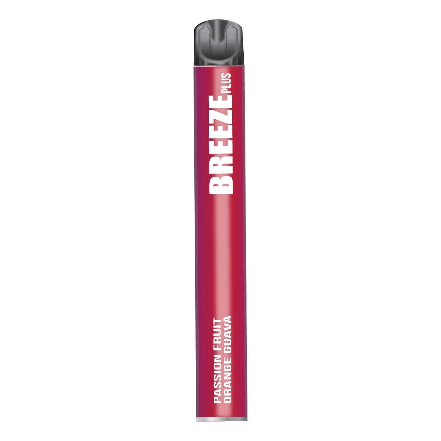 10 Pack Breeze Plus Disposable Vape Device 800 Puffs - Passion Fruit Orange Guava
