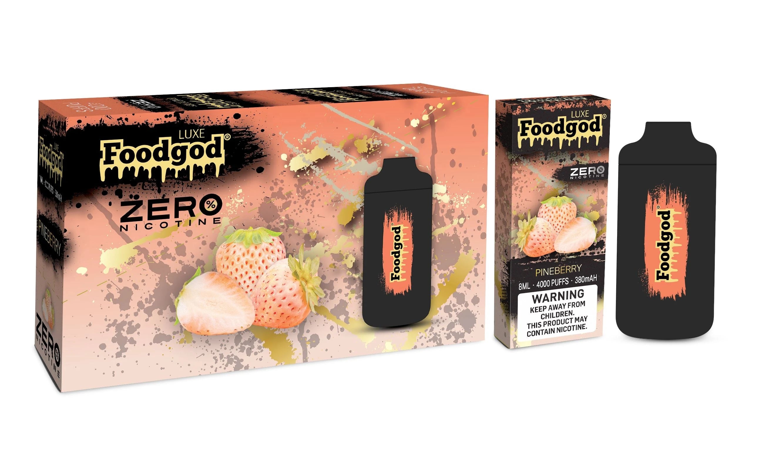 Foodgod Luxe Zero Nicotine 4000 Puff Disposable Vape - 10 Pack