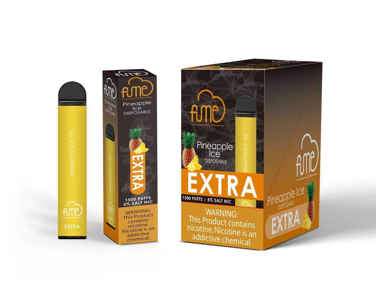 10 Pack Fume Extra 1500 Puffs Disposable Vape - Pineapple