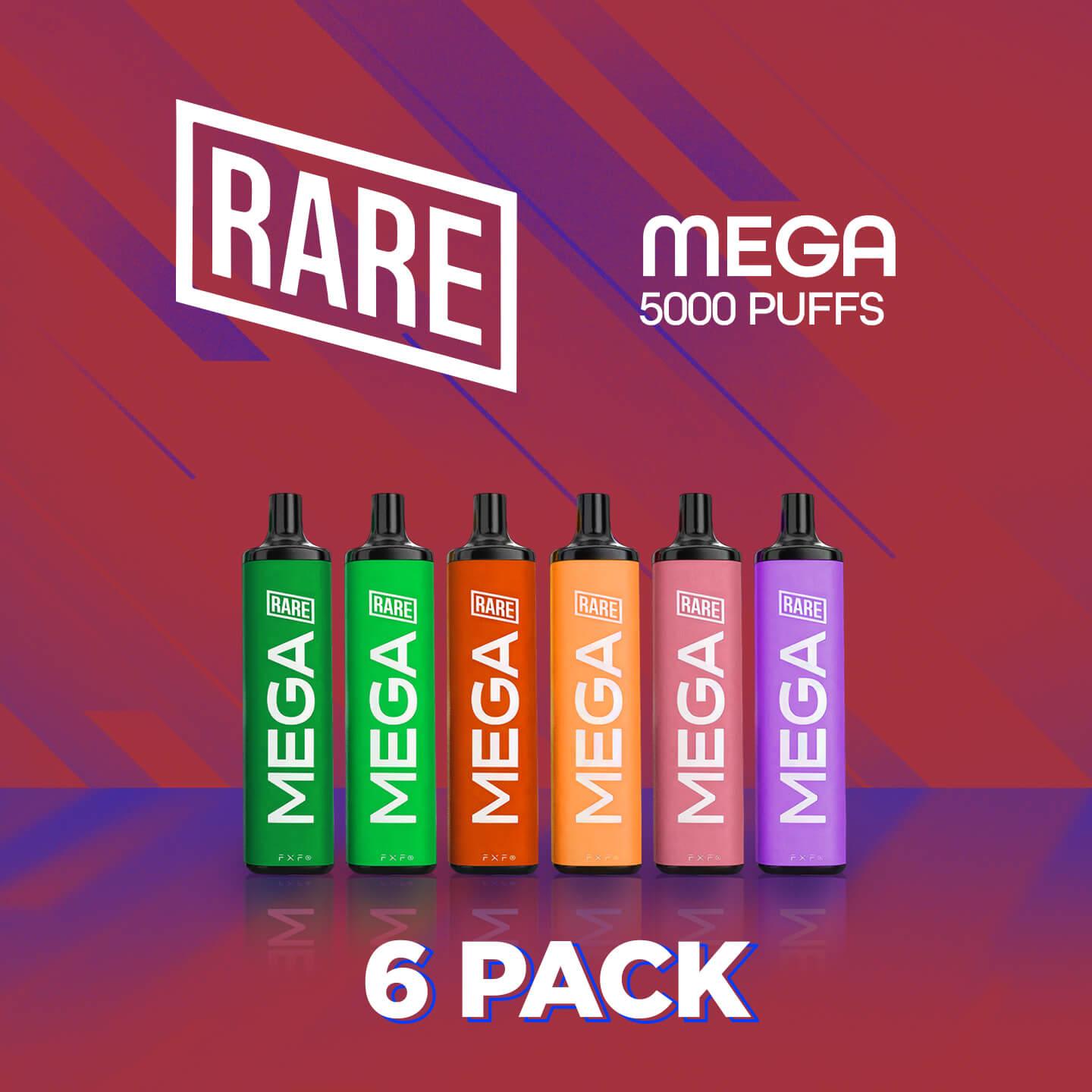 Rare Mega Disposable 5000 Puffs - 6 Pack