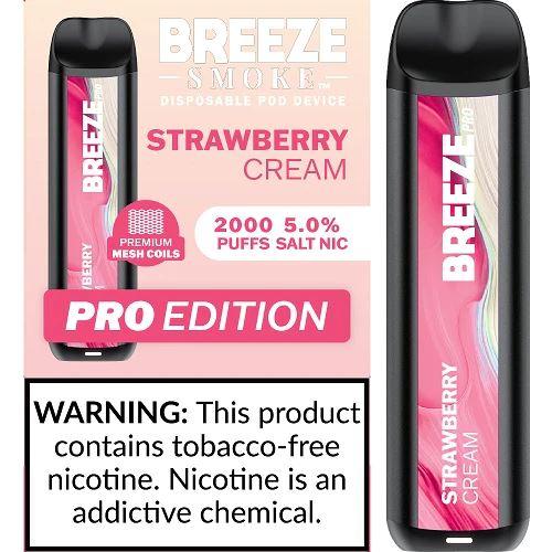 10 Pack of Breeze Pro Disposable Vape - Strawberry Cream