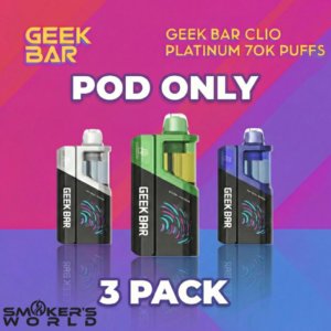 Geek Bar CLIO Platinum 50K Vape Pod - (3 Pack )