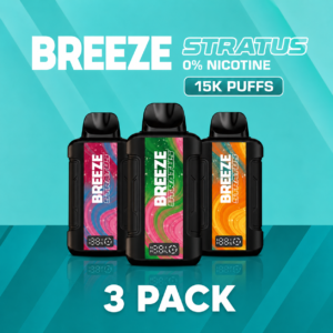 3 Pack Breeze Stratus 15K 0% Nicotine | Smokers World Store