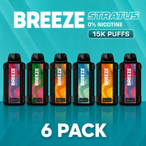 6  Pack Breeze Stratus 15K 0% Nicotine | Smokers World Store