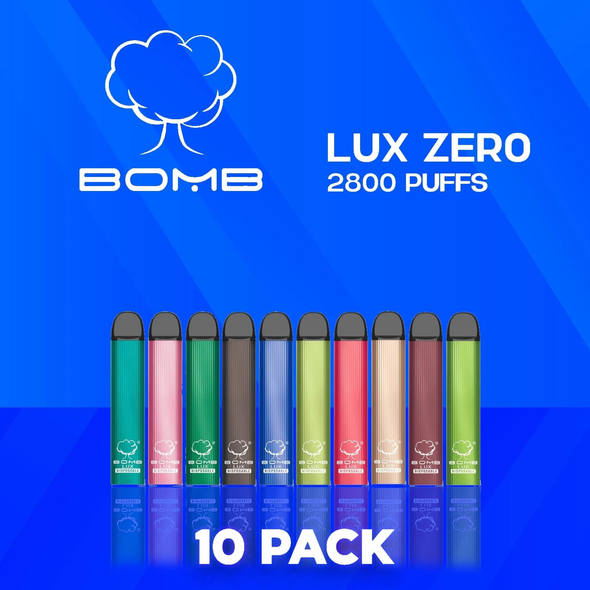 Bomb Lux Zero Disposable Vape 2800 Puffs - 10 Pack