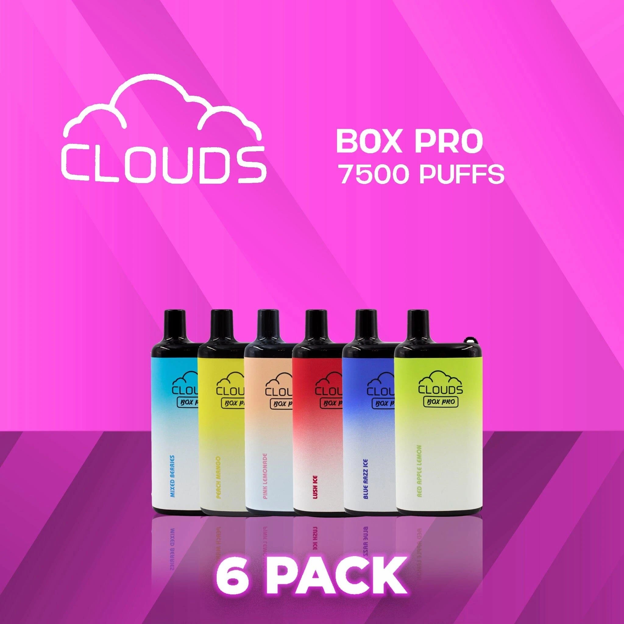 Clouds BOX PRO 7500 Puffs Mesh Coil Disposable Vape - 6 Pack - Image 2
