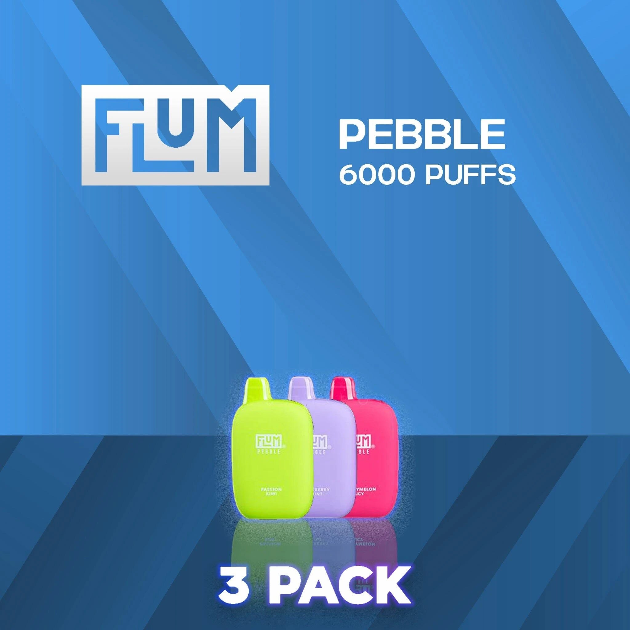 Flum Pebble 6000 Puffs Disposable Vape - 3 Pack - Image 2