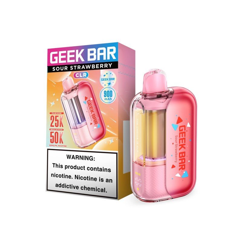 Sour Strawberry Geek Bar CLR 50K Disposable Vape