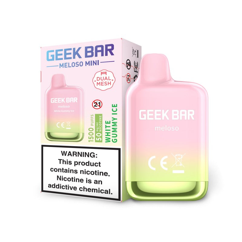 White Gummy Ice Geek Bar Meloso Mini Disposable Vape