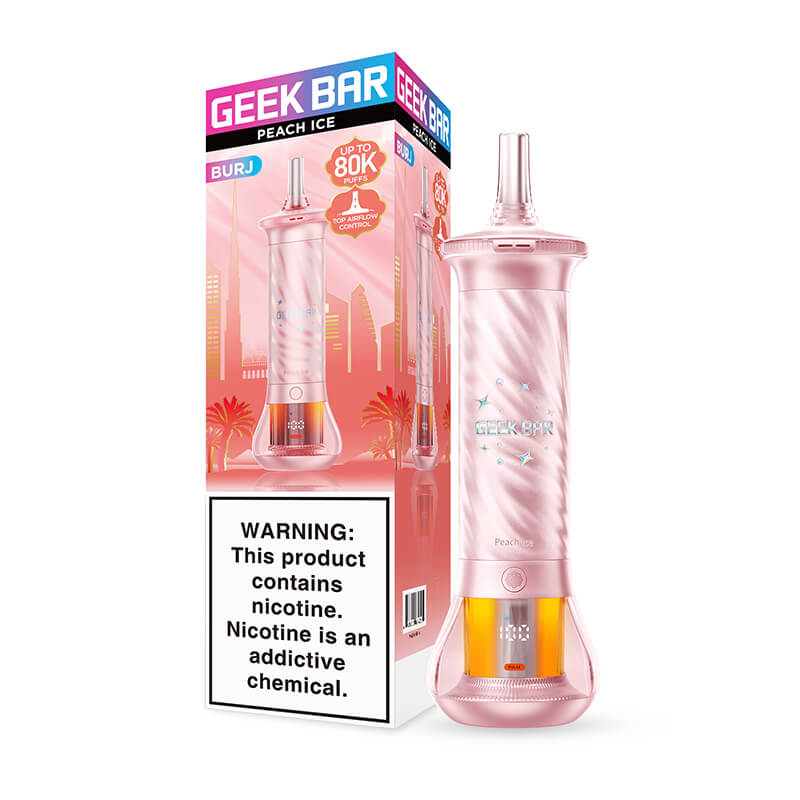 Geek Bar Burj 80000 Puffs Disposable Vape - Peach Ice