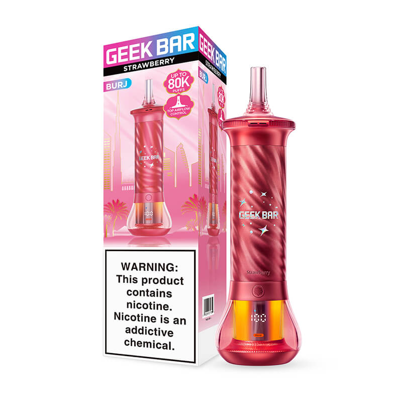 Geek Bar Burj 80000 Puffs Disposable Vape - Strawberry